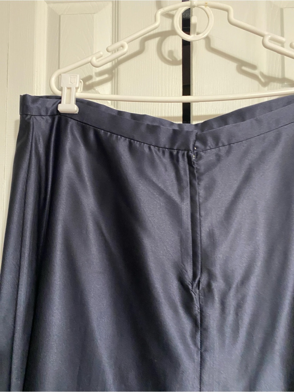 Morilee navy blue formal satin a-line skirt & beaded corset camisole top SIZE 24 - Picture 11 of 16